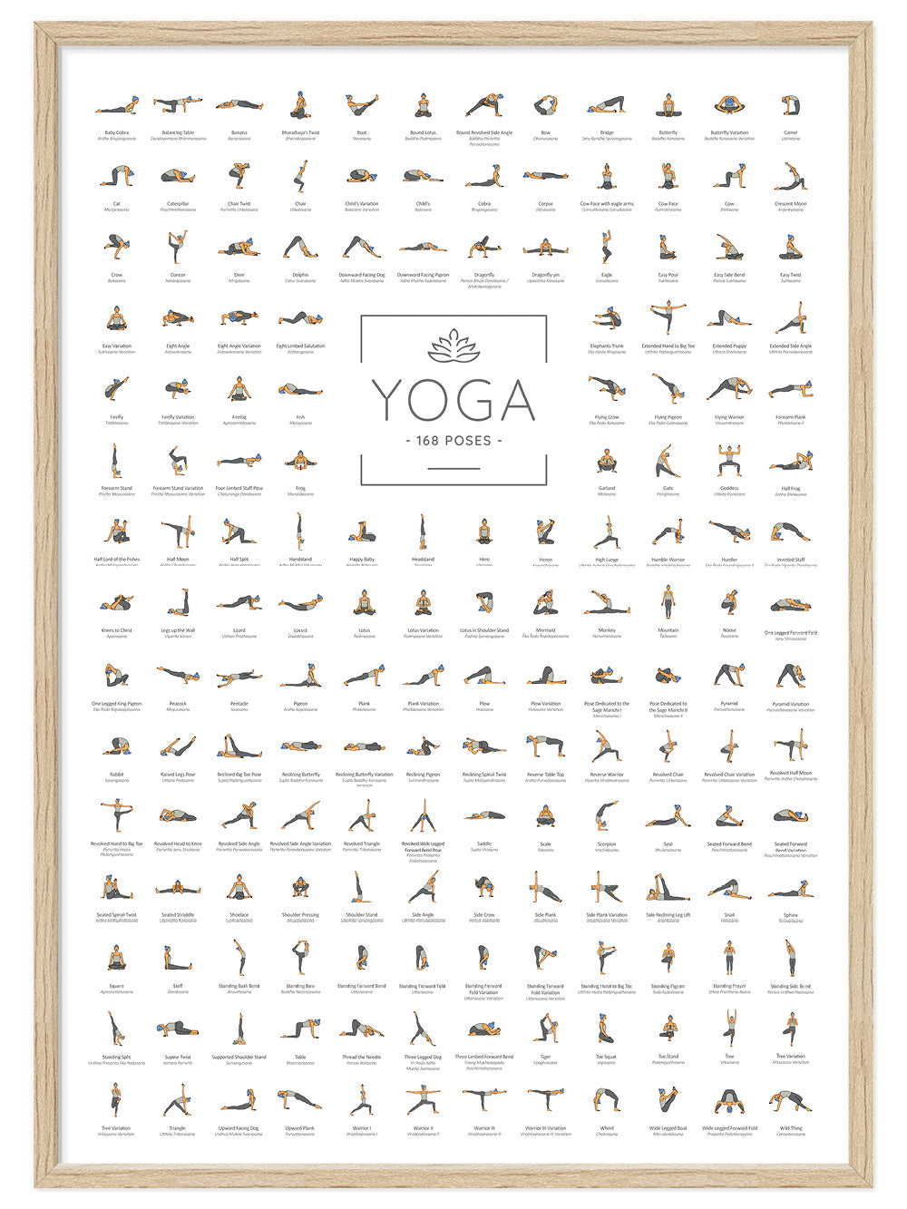 California Wellness Products Yoga Poster Series - Top 362 Best Yoga Poses  Poster - Relieve Stress, Increase Flexibility, Gain Strength | Yoga Postures  & Exercises, Size: 15